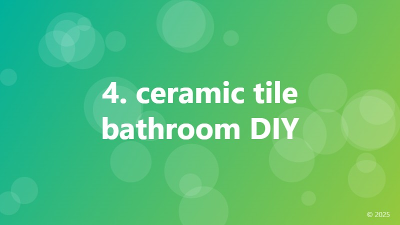 4. ceramic tile bathroom DIY
