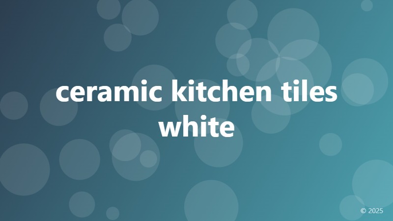 ceramic kitchen tiles white