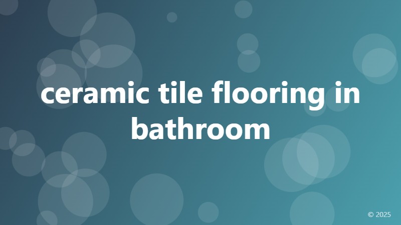 ceramic tile flooring in bathroom
