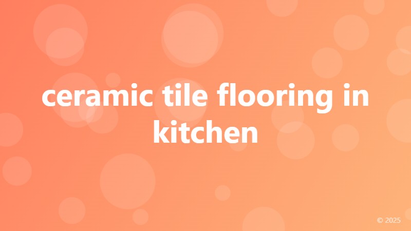 ceramic tile flooring in kitchen