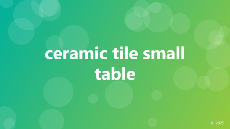ceramic tile small table