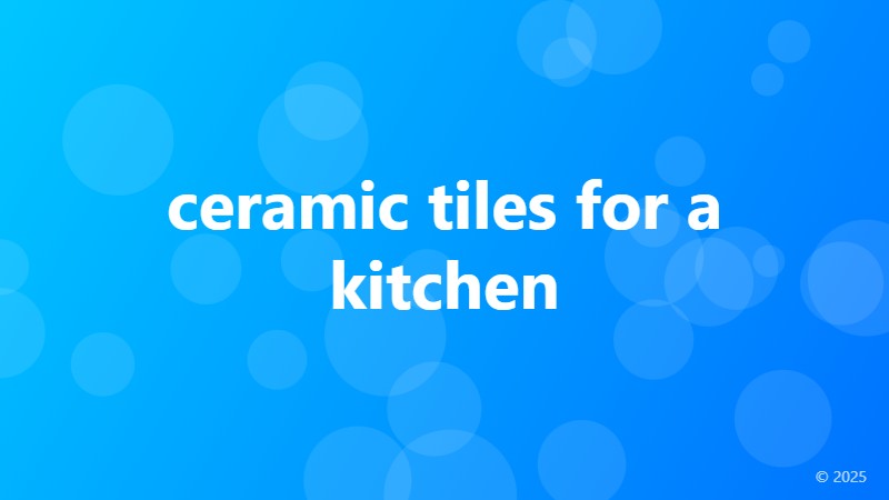ceramic tiles for a kitchen