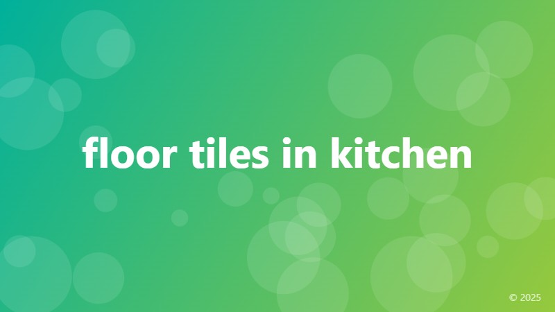floor tiles in kitchen