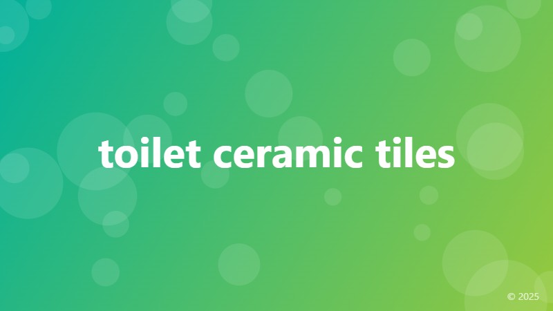 toilet ceramic tiles